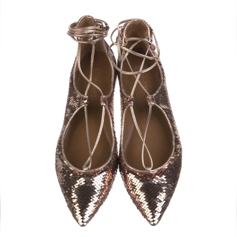 Aquazzura sequin flats